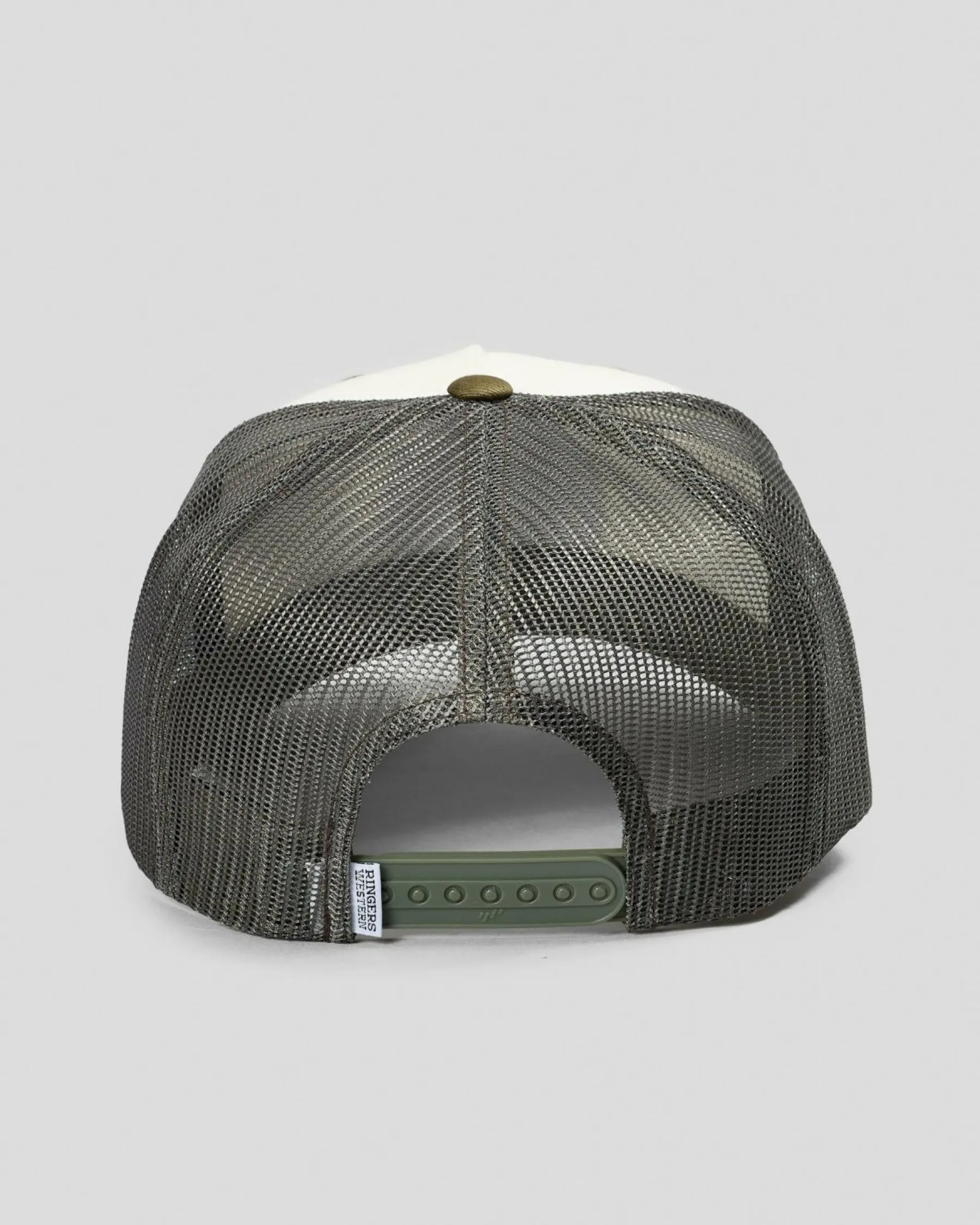 Headwear*Ringers Western Signature Bull Trucker Cap Army/off White