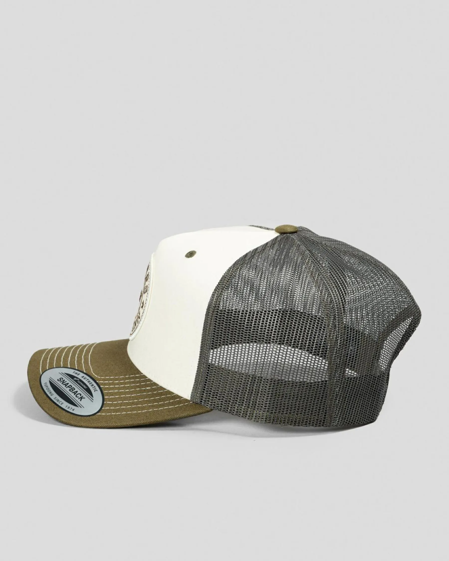 Headwear*Ringers Western Signature Bull Trucker Cap Army/off White