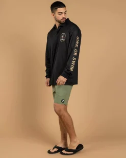 Tops & T-Shirts*Salty Life Sink or Swim Fishing Shirt Charcoal