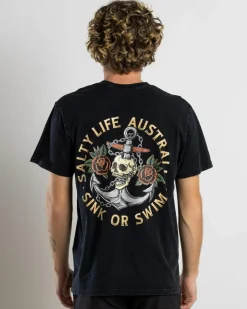 Tops & T-Shirts*Salty Life Sink or Swim T-Shirt Navy Acid