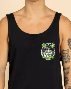 Tops & T-Shirts*Salty Life Sip and Relax Singlet Black