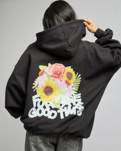 Jumpers & Hoodies*Dr Denim Siri Hoodie Black Flower Times