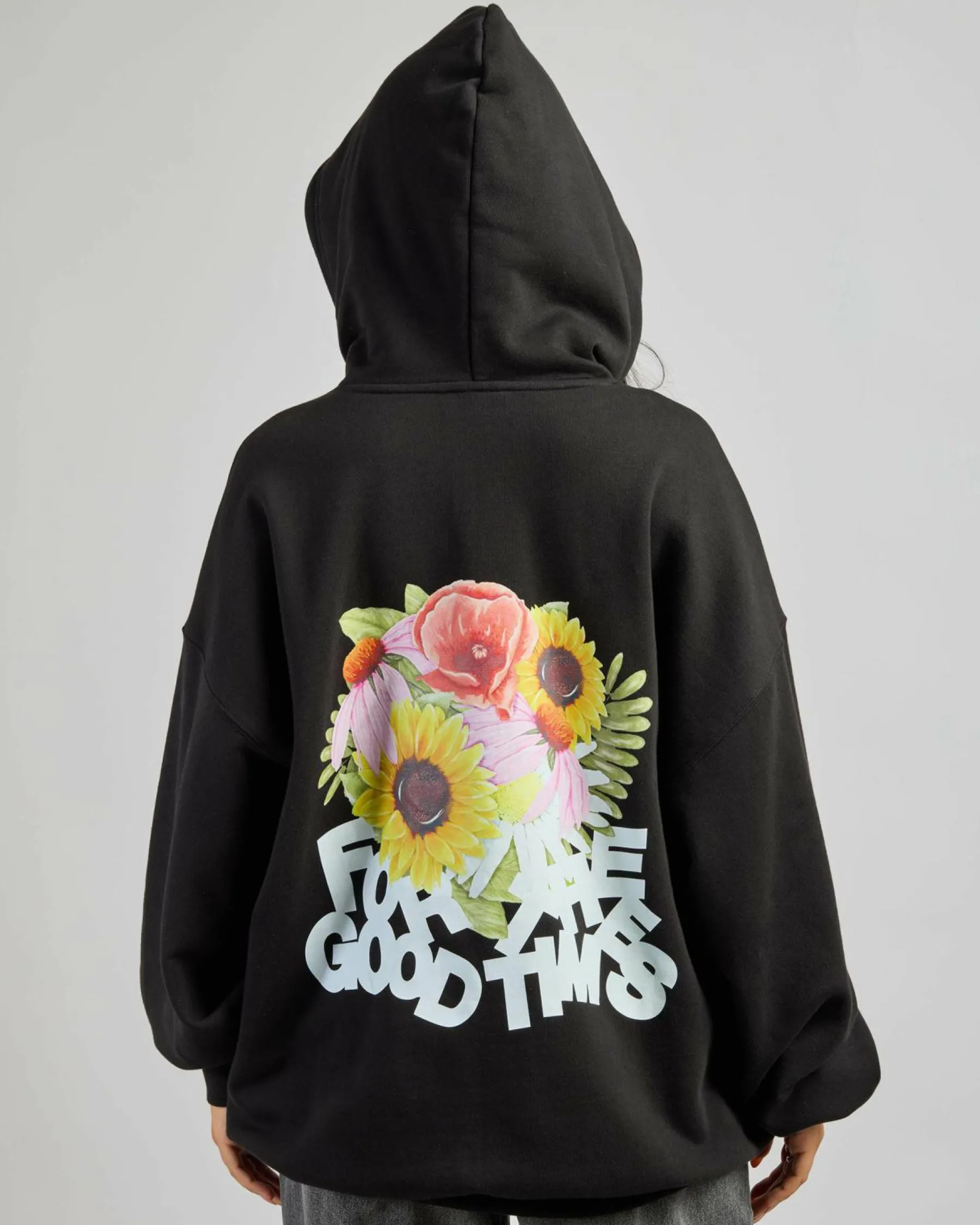 Jumpers & Hoodies*Dr Denim Siri Hoodie Black Flower Times