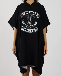 Beach Accessories & Towels*The Mad Hueys Skull Anchor Hooded Towel Black