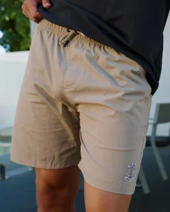 Board Shorts|Shorts & Bottoms*The Mad Hueys Skull Anchor Volley Shorts Taupe