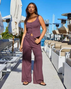 Sets|Linen Blend*Ava And Ever Skye Vanessa Vest Espresso