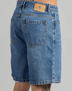Denim|Shorts & Bottoms*Thrills Slacker Denim Shorts Stoned Blues
