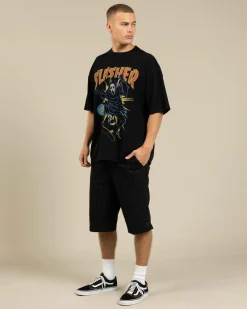 Tops & T-Shirts*Threadheads Slasher Oversized T-Shirt Black