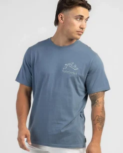 Tops & T-Shirts*Rusty Sleds And Threads T-Shirt China Blue