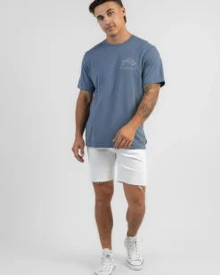 Tops & T-Shirts*Rusty Sleds And Threads T-Shirt China Blue