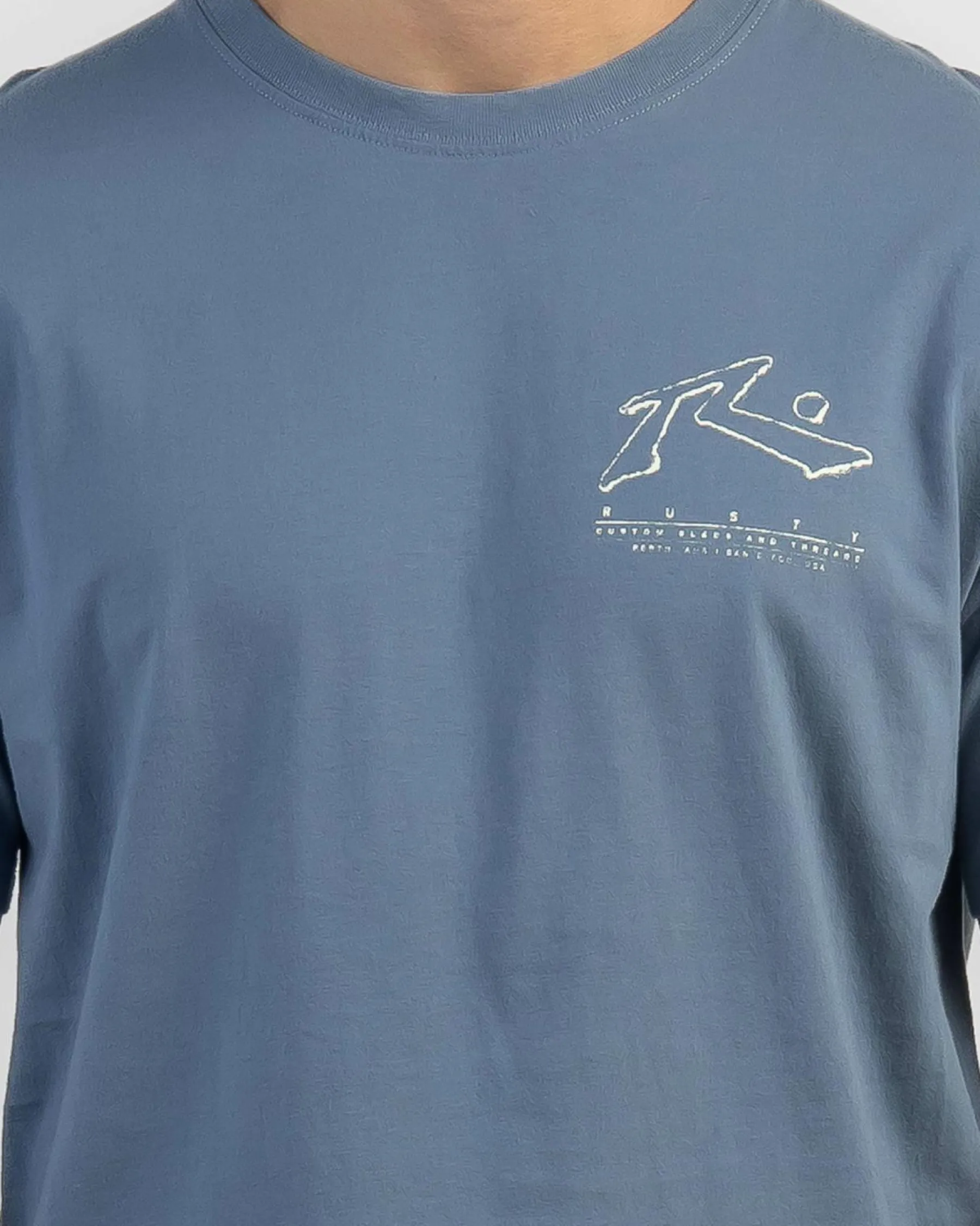 Tops & T-Shirts*Rusty Sleds And Threads T-Shirt China Blue