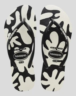 Flip Flops*Havaianas Slim Coral Thongs Black