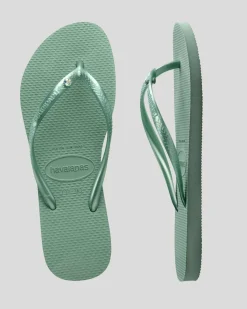 Flip Flops*Havaianas Slim Crystal Thongs Clay