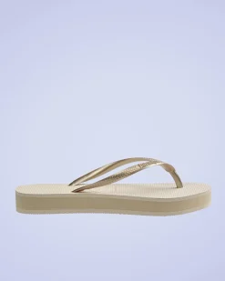 Flip Flops & Sandals|Flip Flops*Havaianas Slim Flatform Thongs Beige