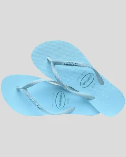 Slim Glitter Iridescent Thongs Women Flip Flops