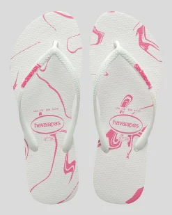 Slim Marble Thongs Women Flip Flops