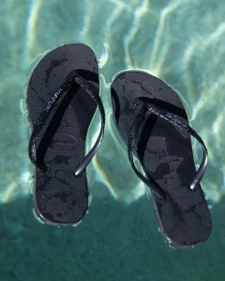 Flip Flops*Havaianas Slim Metal Logo Glitter II Thongs Black/dark Grey