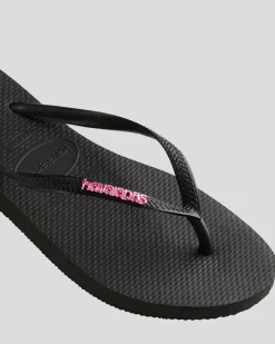 Slim Metal Thongs Women Flip Flops