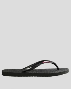 Slim Metal Thongs Women Flip Flops