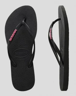 Slim Metal Thongs Women Flip Flops