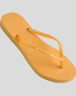 Flip Flops*Havaianas Slim Metallic Thongs Pop Yellow
