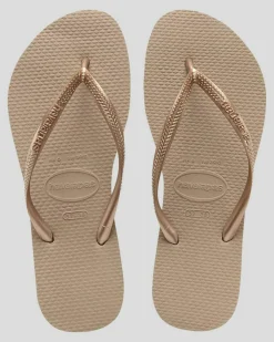 Outlet Slim Metallic Thongs Women Flip Flops