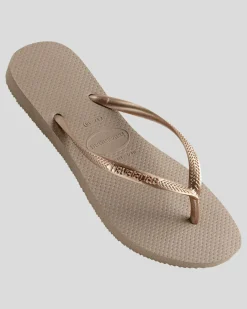 Outlet Slim Metallic Thongs Women Flip Flops