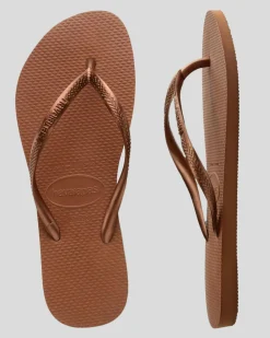 Online Slim Metallic Thongs Women Flip Flops