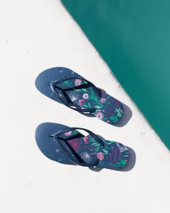 Flip Flops*Havaianas Slim Organic Thongs Comfy Blue