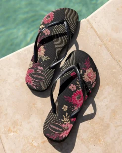 Flip Flops*Havaianas Slim Organic Thongs Black/black/black
