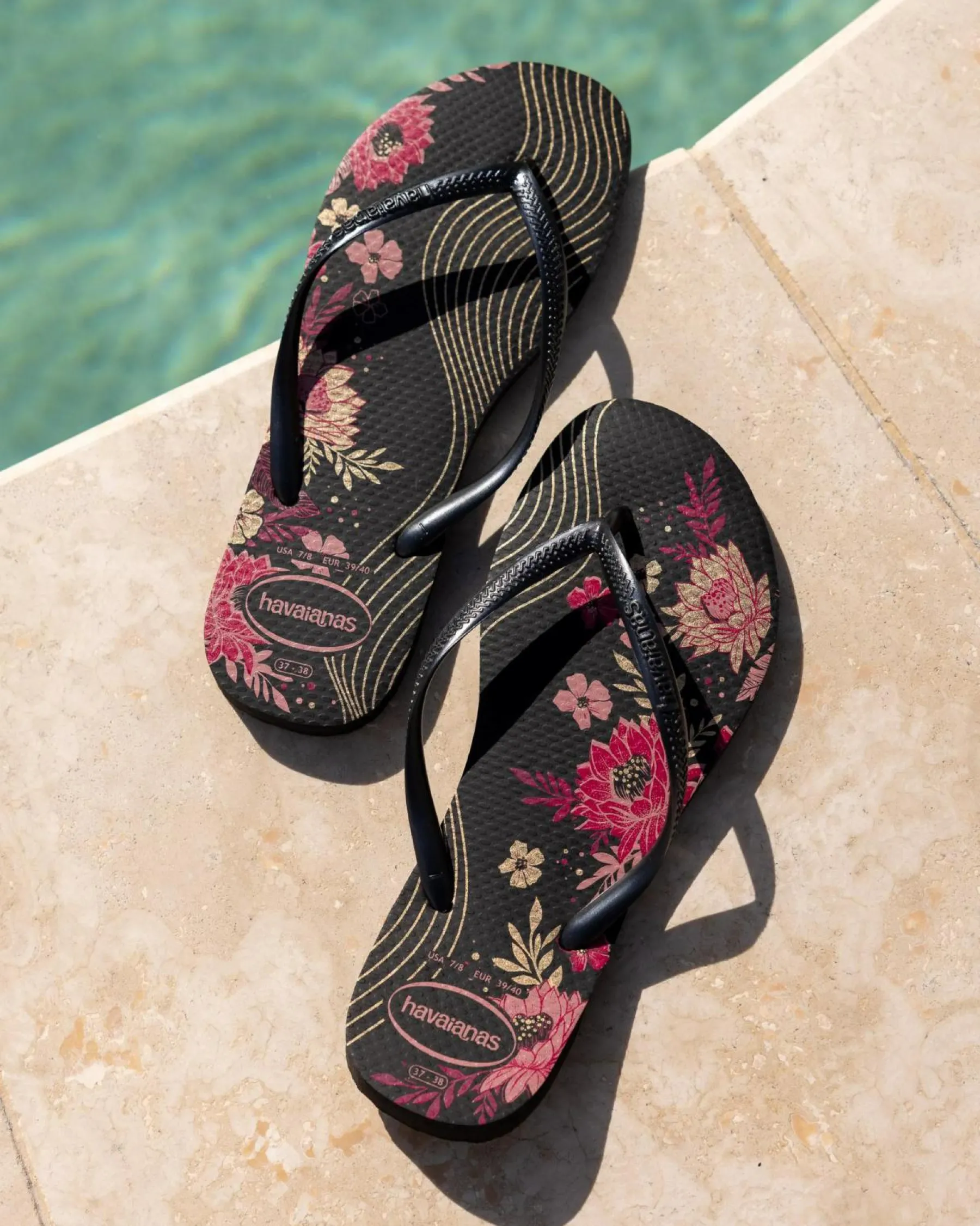 Flip Flops*Havaianas Slim Organic Thongs Black/black/black