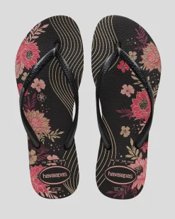 Flip Flops*Havaianas Slim Organic Thongs Black/black/black
