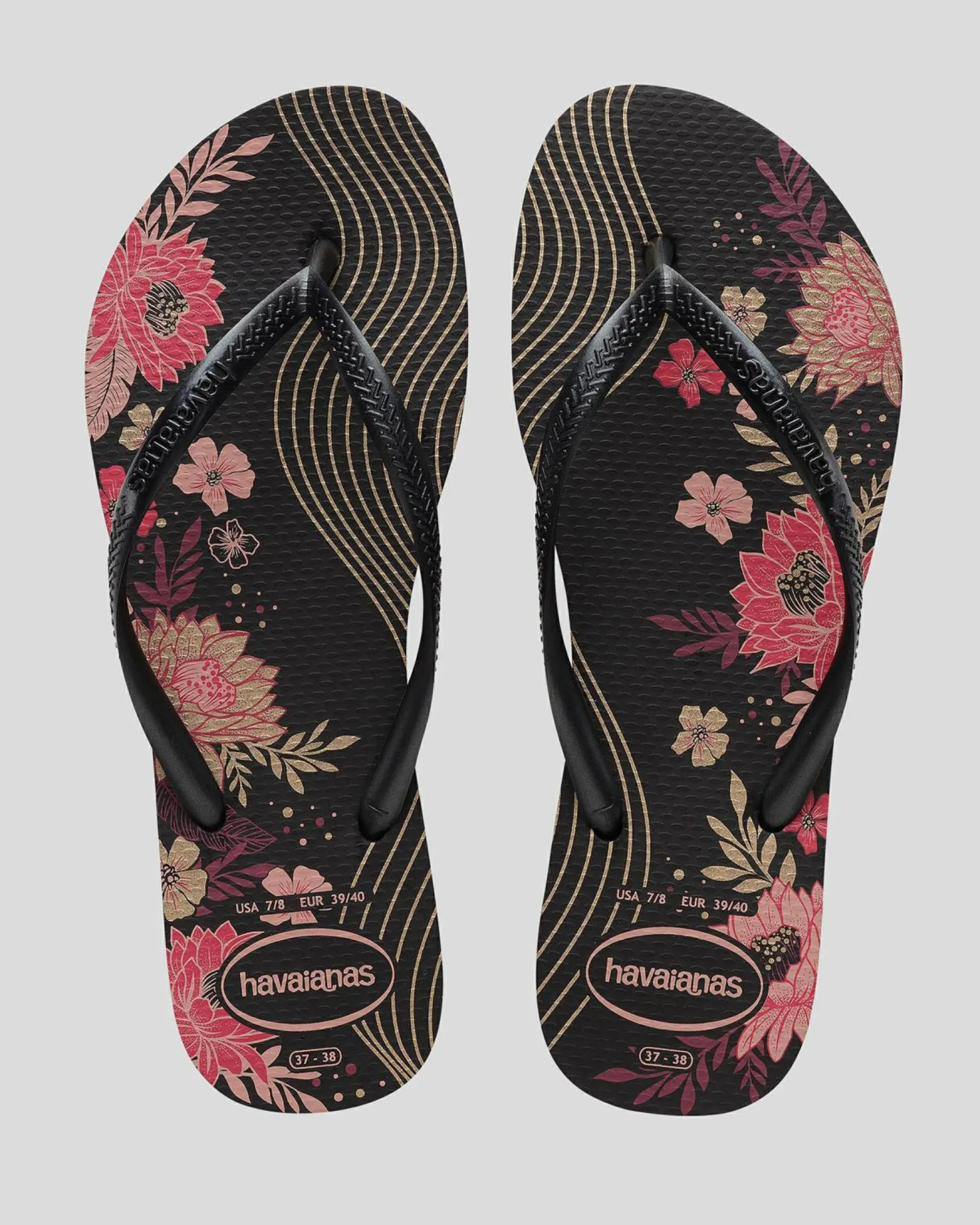 Flip Flops*Havaianas Slim Organic Thongs Black/black/black