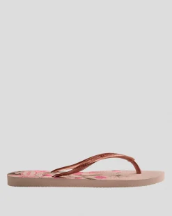Flip Flops*Havaianas Slim Organic Thongs Ballet Rose/golden Blush/rosa