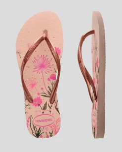 Flip Flops*Havaianas Slim Organic Thongs Ballet Rose/golden Blush/rosa