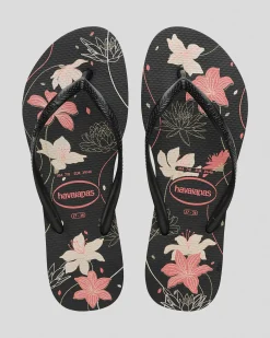 Flip Flops*Havaianas Slim Organic Thongs Black