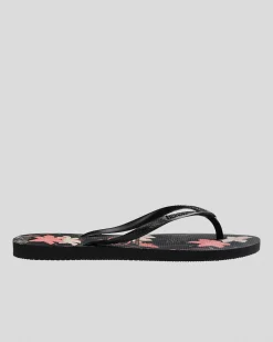Flip Flops*Havaianas Slim Organic Thongs Black