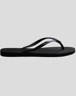 Hot Slim Rubber Logo Thongs Women Flip Flops