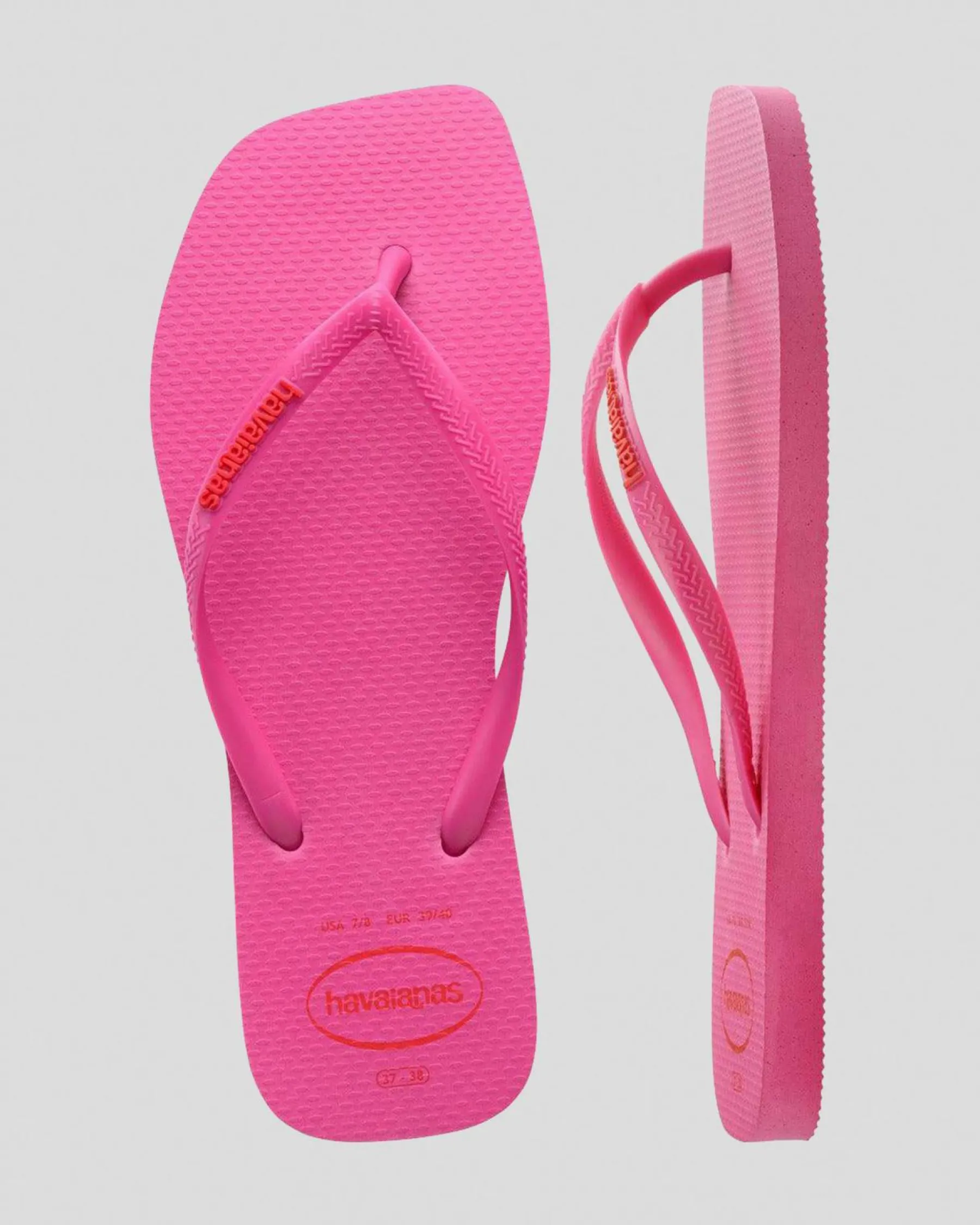 Slim Square Thongs Women Flip Flops