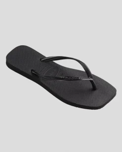 Flip Flops*Havaianas Slim Square Thongs Black
