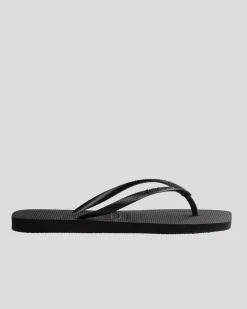 Flip Flops*Havaianas Slim Square Thongs Black