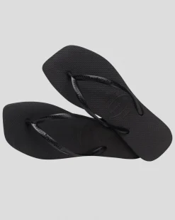 Flip Flops*Havaianas Slim Square Thongs Black