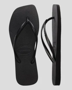 Flip Flops*Havaianas Slim Square Thongs Black