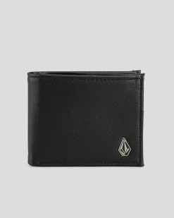Wallets*Volcom Slim Stone Wallet Black