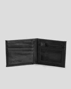 Wallets*Volcom Slim Stone Wallet Black
