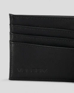 Wallets*Volcom Slim Stone Wallet Black