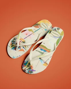 Flip Flops*Havaianas Slim Summer Bliss Thongs Beige