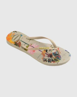 Flip Flops*Havaianas Slim Summer Bliss Thongs Beige
