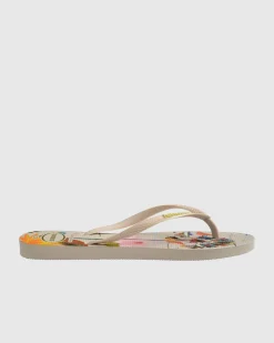 Flip Flops*Havaianas Slim Summer Bliss Thongs Beige