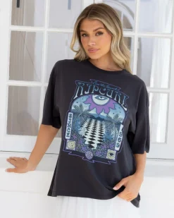Tops*Rip Curl Slow Down Heritage T-Shirt Washed Black